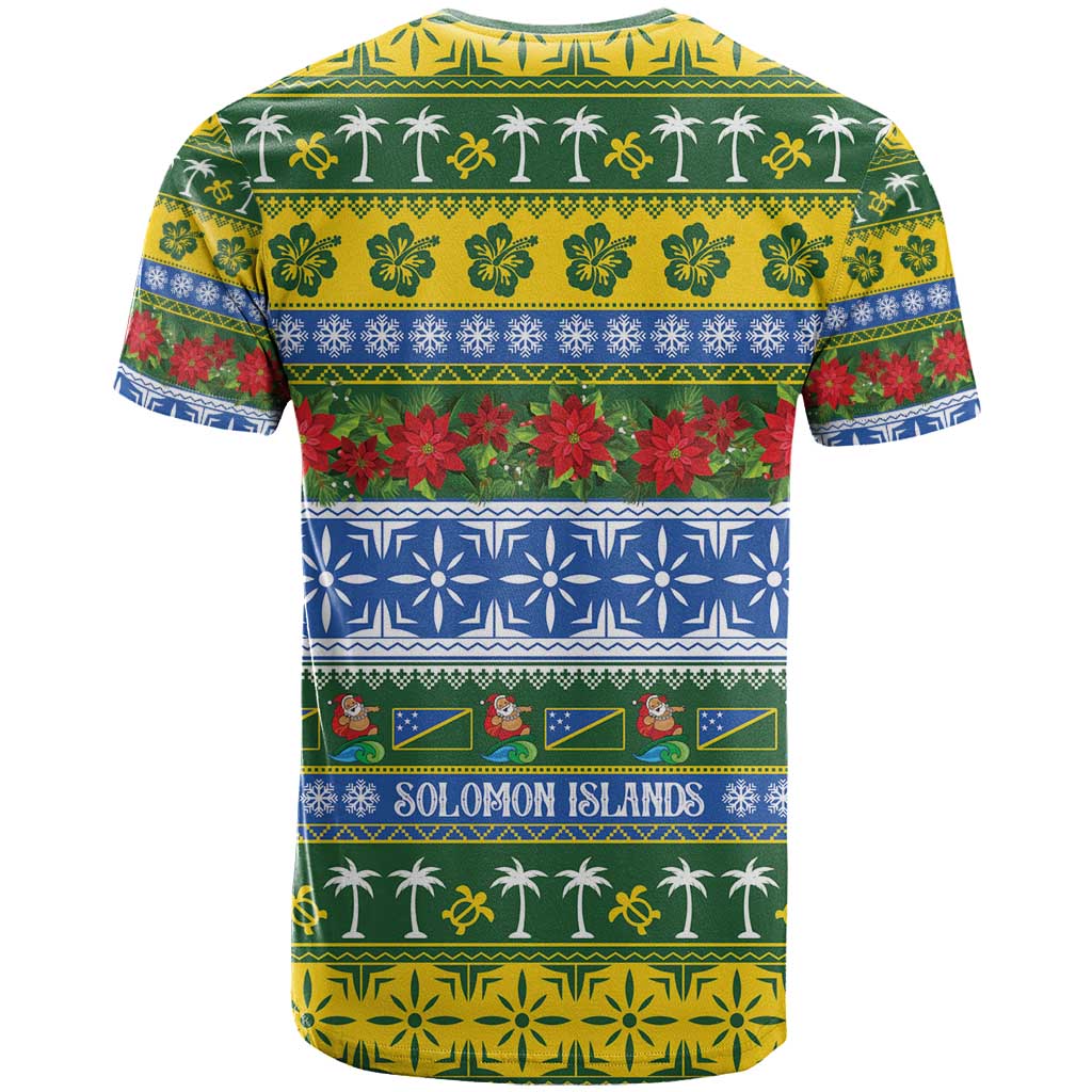 Solomon Islands Christmas T Shirt The Solomons Melanesian Meri Krismas - Polynesian Pride
