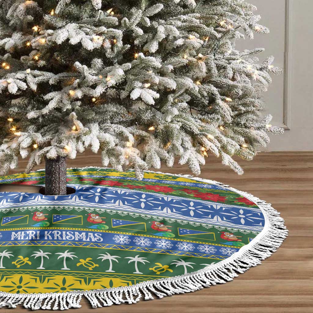 Solomon Islands Christmas Tree Skirt The Solomons Melanesian Meri Krismas - Polynesian Pride