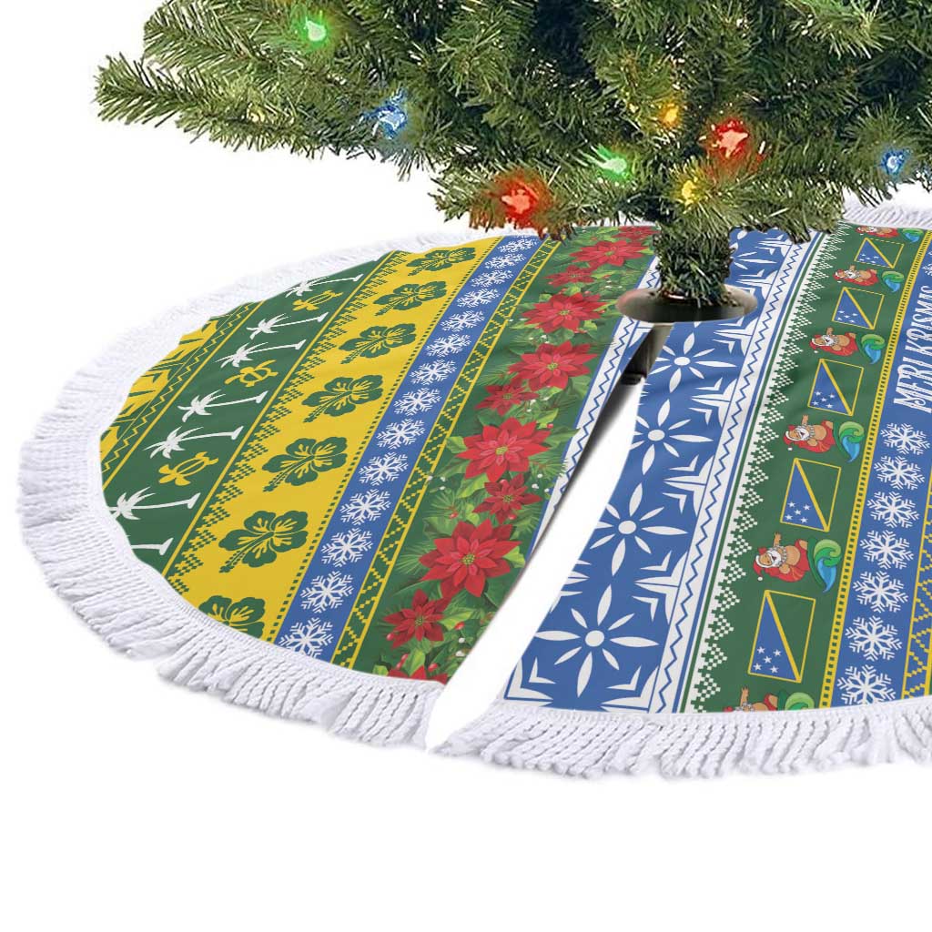 Solomon Islands Christmas Tree Skirt The Solomons Melanesian Meri Krismas - Polynesian Pride