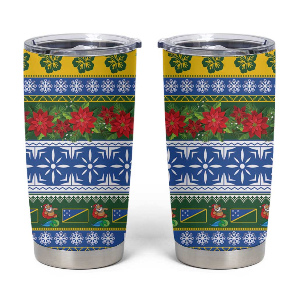 Solomon Islands Christmas Tumbler Cup The Solomons Melanesian Meri Krismas - Polynesian Pride