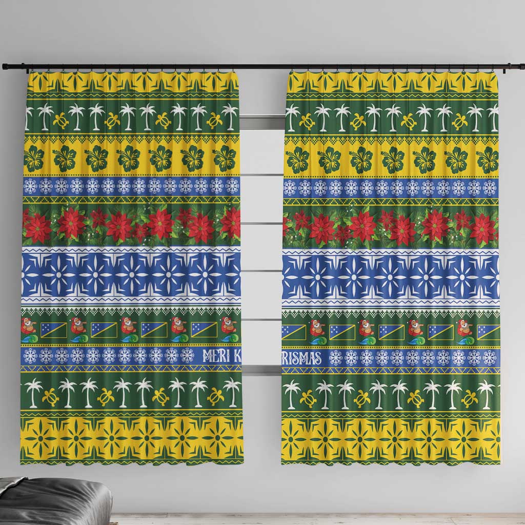 Solomon Islands Christmas Window Curtain The Solomons Melanesian Meri Krismas - Polynesian Pride