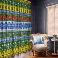 Solomon Islands Christmas Window Curtain The Solomons Melanesian Meri Krismas - Polynesian Pride