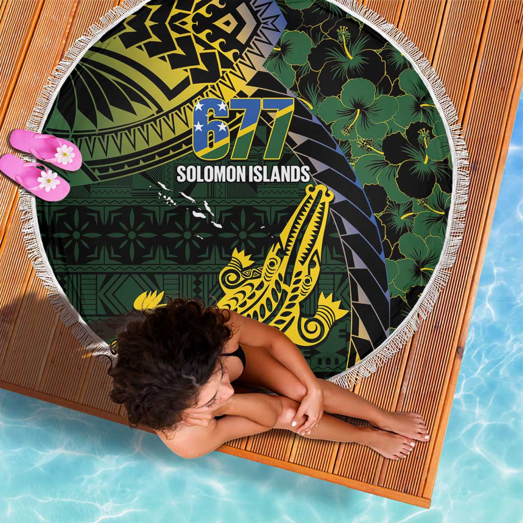 Solomon Islands Beach Blanket 677 Proud Crocodile Melanesian Pattern - Polynesian Pride