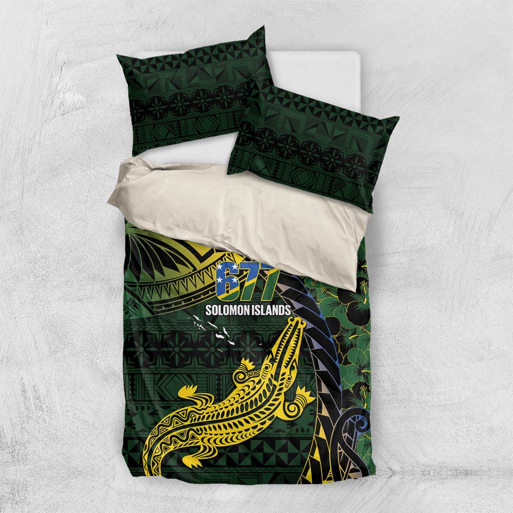 Solomon Islands Bedding Set 677 Proud Crocodile Melanesian Pattern - Polynesian Pride