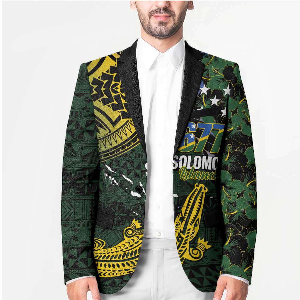 Solomon Islands Blazer 677 Proud Crocodile Melanesian Pattern - Polynesian Pride
