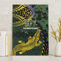 Solomon Islands Canvas Wall Art 677 Proud Crocodile Melanesian Pattern - Polynesian Pride