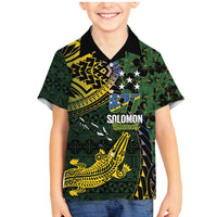 Solomon Islands Family Matching Mermaid Dress and Hawaiian Shirt 677 Proud Crocodile Melanesian Pattern - Polynesian Pride