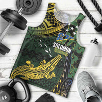 Solomon Islands Men Tank Top 677 Proud Crocodile Melanesian Pattern - Polynesian Pride