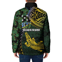 Solomon Islands Padded Jacket 677 Proud Crocodile Melanesian Pattern - Polynesian Pride