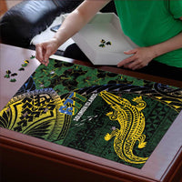 Solomon Islands Puzzle 677 Proud Crocodile Melanesian Pattern - Polynesian Pride