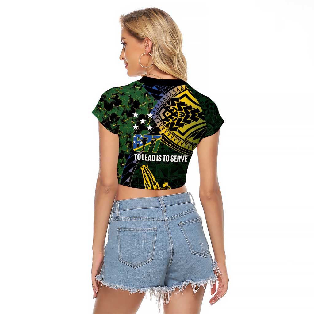 Solomon Islands Raglan Cropped T Shirt 677 Proud Crocodile Melanesian Pattern - Polynesian Pride