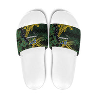 Solomon Islands Slide Sandals 677 Proud Crocodile Melanesian Pattern - Polynesian Pride