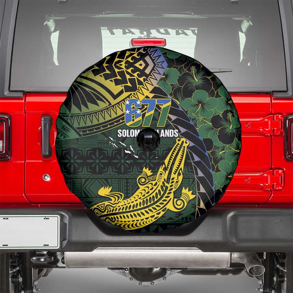 Solomon Islands Spare Tire Cover 677 Proud Crocodile Melanesian Pattern - Polynesian Pride