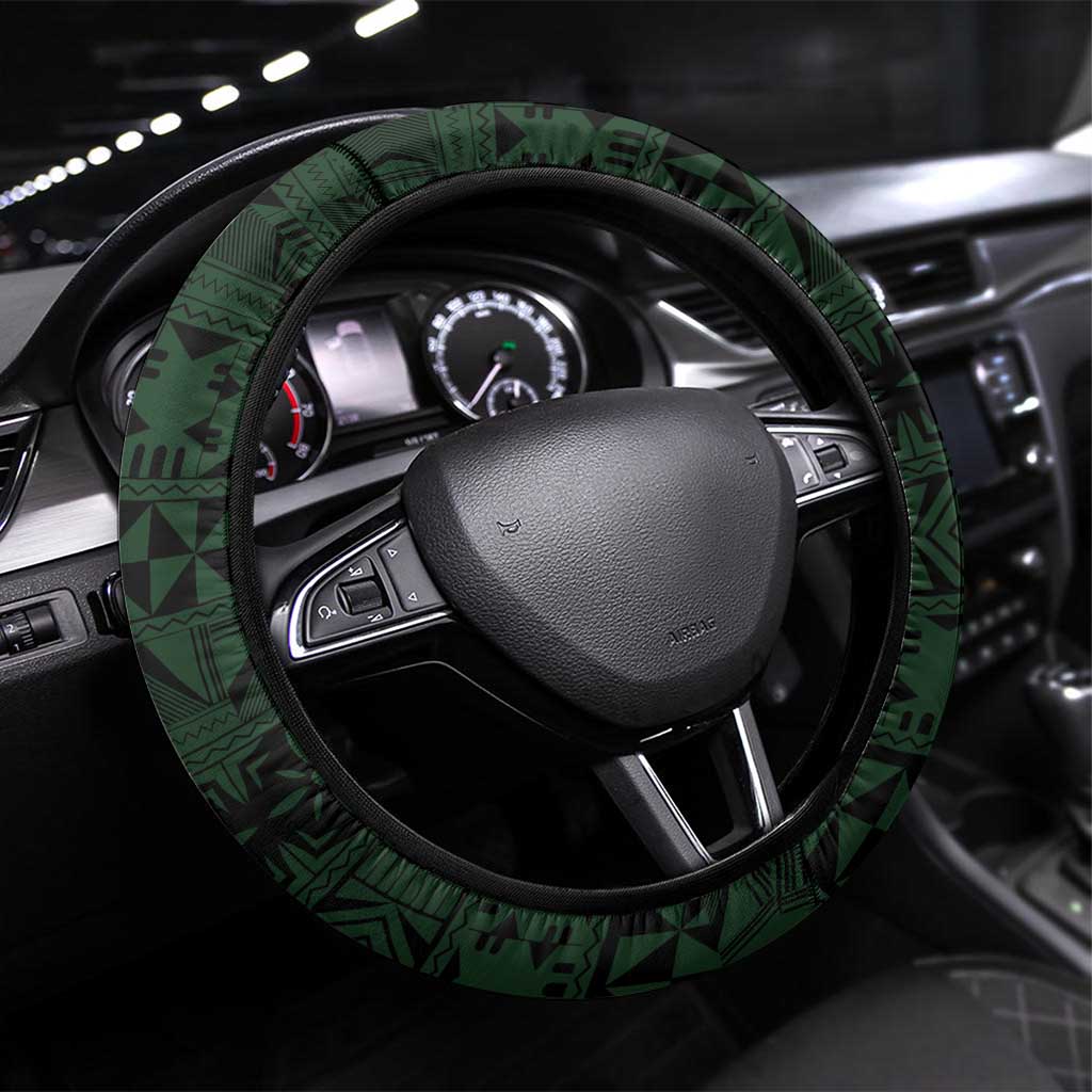 Solomon Islands Steering Wheel Cover 677 Proud Crocodile Melanesian Pattern - Polynesian Pride