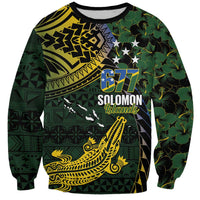 Solomon Islands Sweatshirt 677 Proud Crocodile Melanesian Pattern - Polynesian Pride