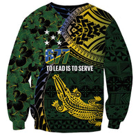 Solomon Islands Sweatshirt 677 Proud Crocodile Melanesian Pattern - Polynesian Pride