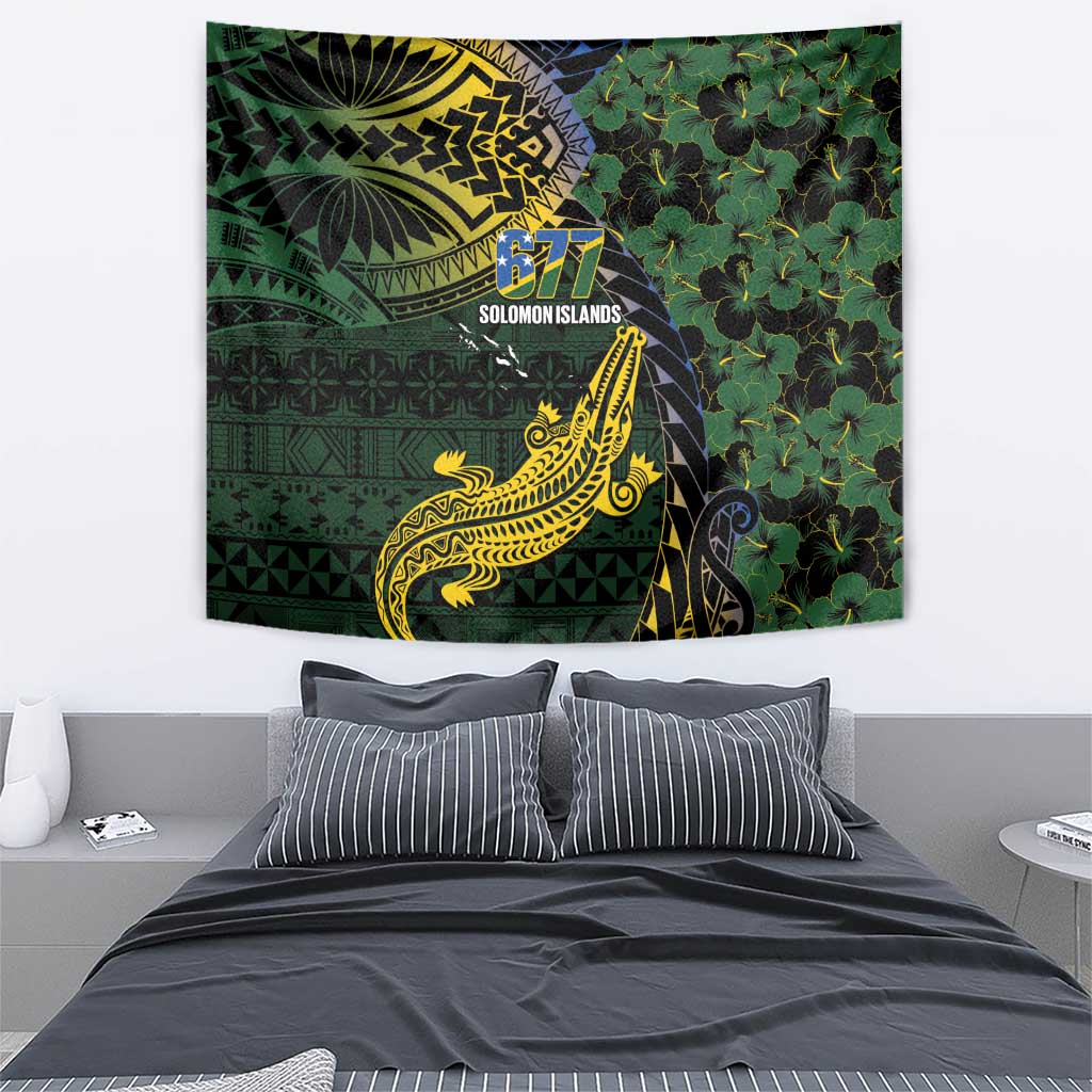 Solomon Islands Tapestry 677 Proud Crocodile Melanesian Pattern - Polynesian Pride
