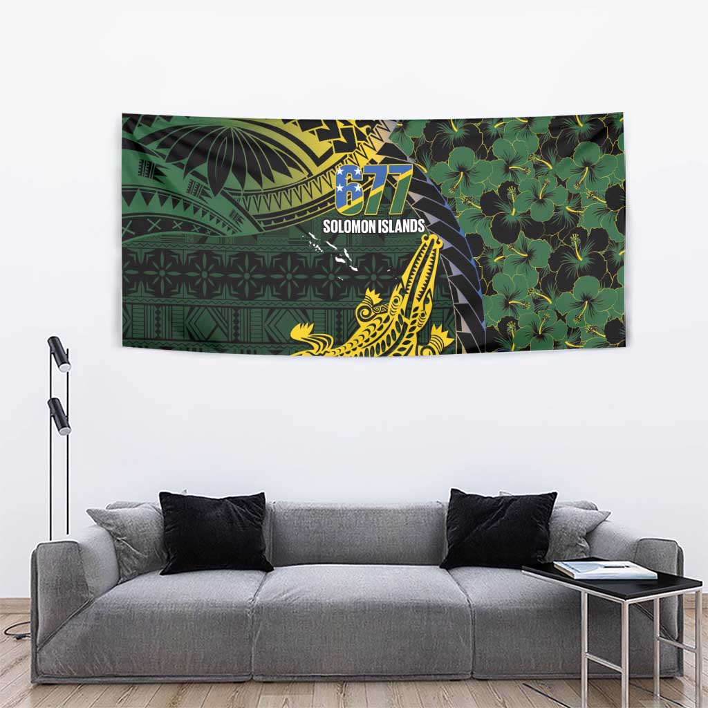 Solomon Islands Tapestry 677 Proud Crocodile Melanesian Pattern - Polynesian Pride