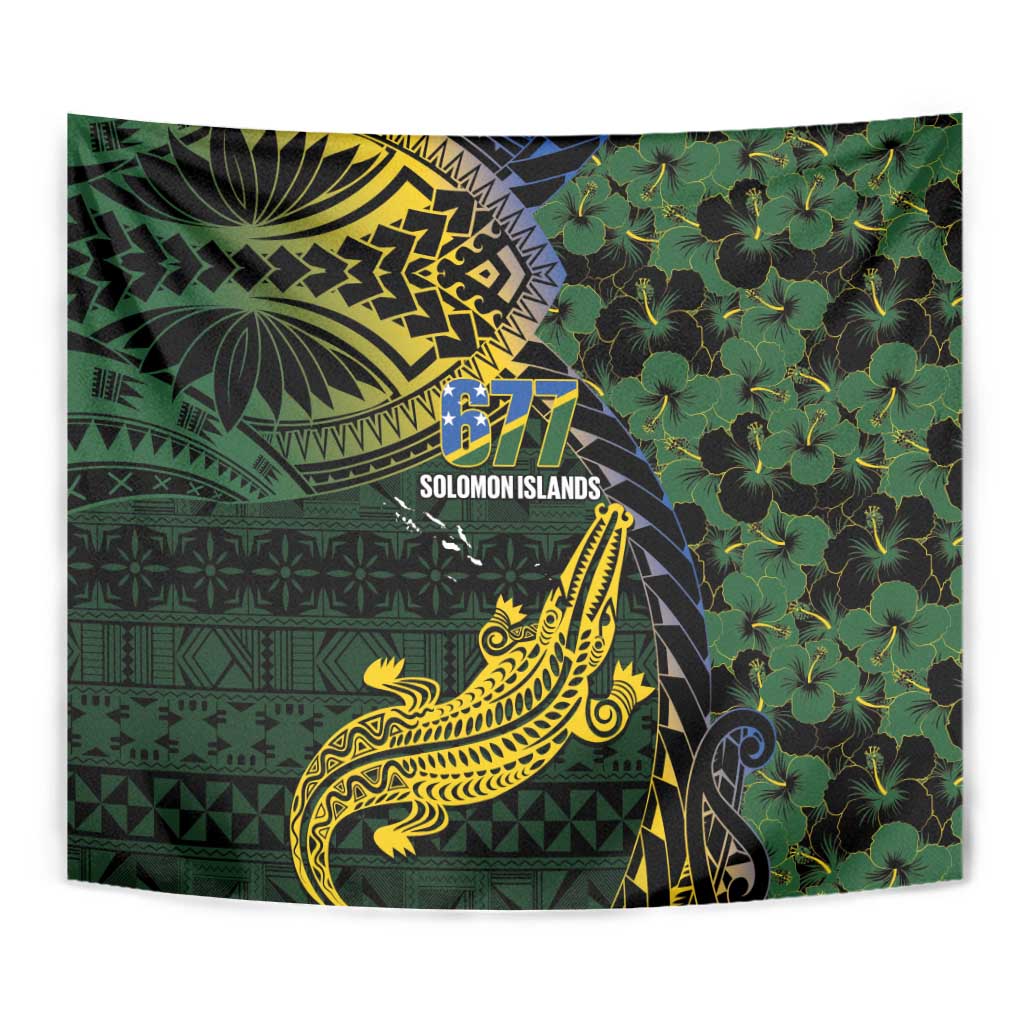 Solomon Islands Tapestry 677 Proud Crocodile Melanesian Pattern - Polynesian Pride