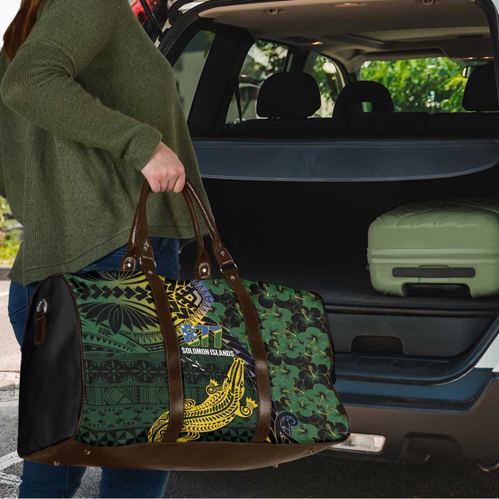 Solomon Islands Travel Bag 677 Proud Crocodile Melanesian Pattern - Polynesian Pride