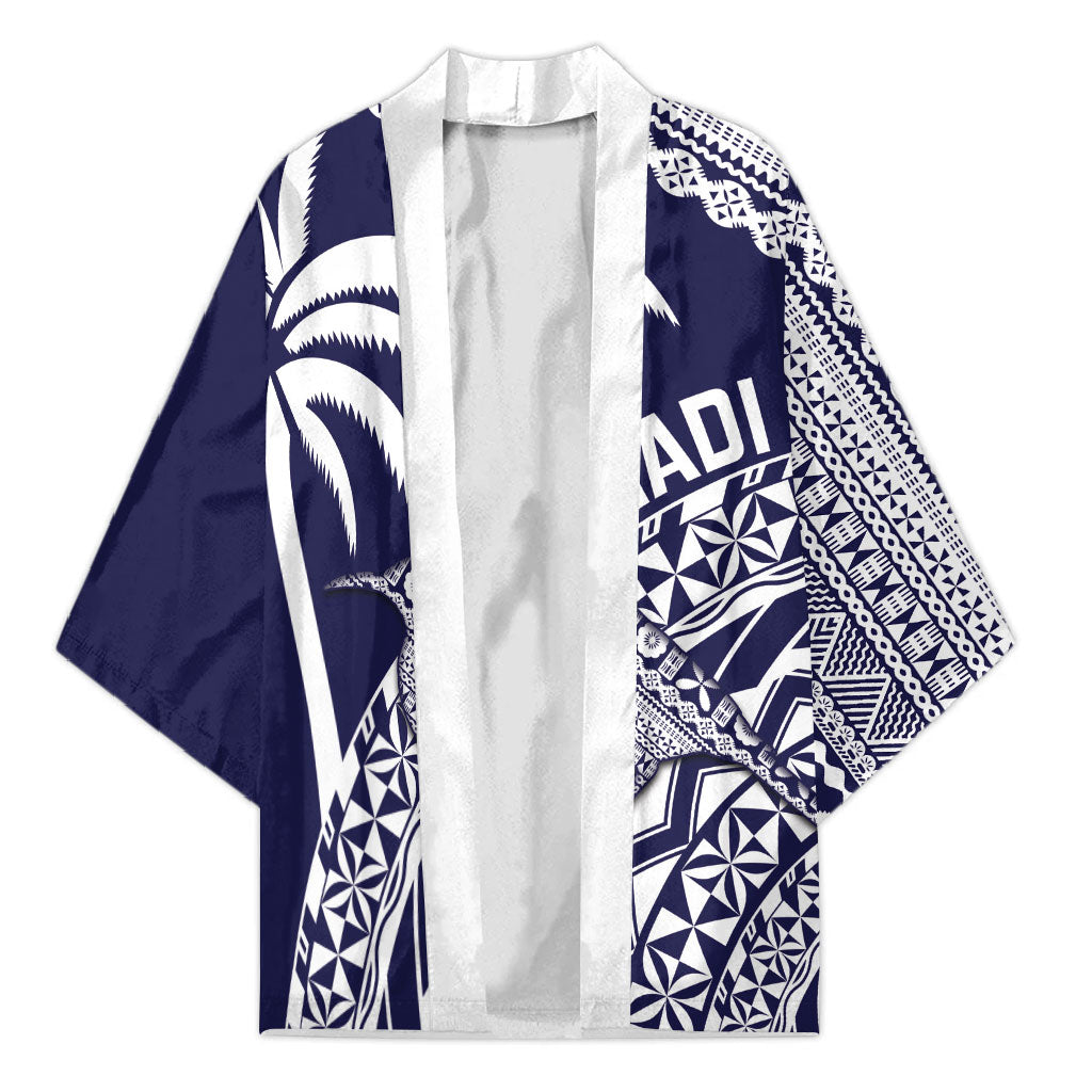 Nadi Fiji 2026 Rugby Custom Kimono Kikau Fijian Tapa Pattern LT14 Unisex Navy Blue - Polynesian Pride