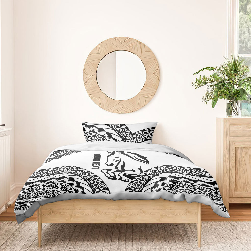 Nadroga Fiji 2026 Rugby Custom Bedding Set Stallion Fijian Tapa Pattern LT14 - Polynesian Pride