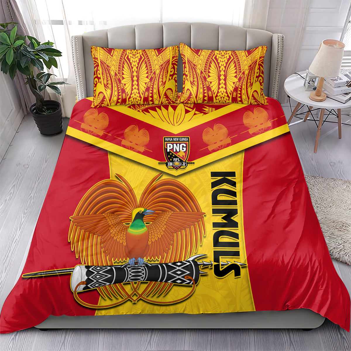 Papua New Guinea Rugby Bedding Set 2023 Go Kumuls Pacific Dynamic Style LT14 - Polynesian Pride