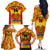 Custom Papua New Guinea Rugby Family Matching Off Shoulder Long Sleeve Dress and Hawaiian Shirt 2023 Go Kumuls Pacific Dynamic Style LT14 - Polynesian Pride