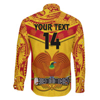 Custom Papua New Guinea Rugby Family Matching Off Shoulder Long Sleeve Dress and Hawaiian Shirt 2023 Go Kumuls Pacific Dynamic Style LT14 - Polynesian Pride