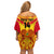 Custom Papua New Guinea Rugby Family Matching Off Shoulder Short Dress and Hawaiian Shirt 2023 Go Kumuls Pacific Dynamic Style LT14 - Polynesian Pride