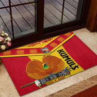 Papua New Guinea Rugby Rubber Doormat 2023 Go Kumuls Pacific Dynamic Style LT14 - Polynesian Pride