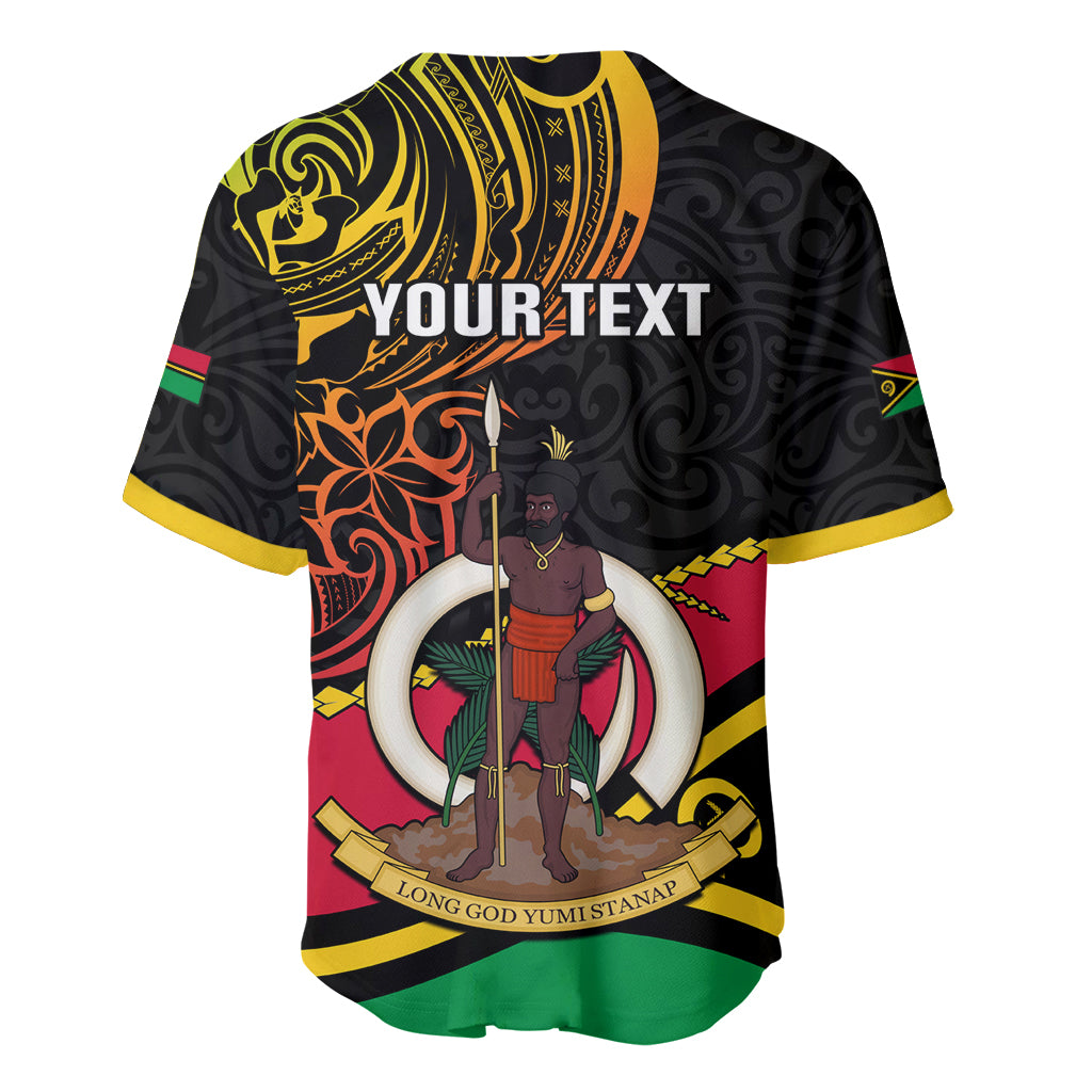 Personalised Vanuatu Unity Day Baseball Jersey 29 November Coat Of Arms With Flag Style LT14 - Polynesian Pride