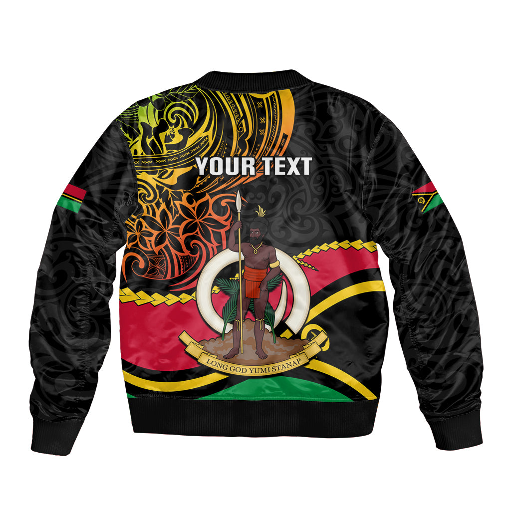 Personalised Vanuatu Unity Day Bomber Jacket 29 November Coat Of Arms With Flag Style LT14 - Polynesian Pride
