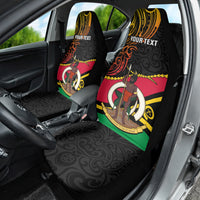 Personalised Vanuatu Unity Day Car Seat Cover 29 November Coat Of Arms With Flag Style LT14 - Polynesian Pride