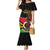 Personalised Vanuatu Unity Day Family Matching Mermaid Dress and Hawaiian Shirt 29 November Coat Of Arms With Flag Style LT14 Mom's Dress Black - Polynesian Pride