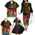 Personalised Vanuatu Unity Day Family Matching Off Shoulder Long Sleeve Dress and Hawaiian Shirt 29 November Coat Of Arms With Flag Style LT14 - Polynesian Pride