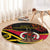 Vanuatu Unity Day Round Carpet 29 November Coat Of Arms With Flag Style LT14 - Polynesian Pride