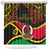 Vanuatu Unity Day Shower Curtain 29 November Coat Of Arms With Flag Style LT14 Black - Polynesian Pride