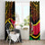 Vanuatu Unity Day Window Curtain 29 November Coat Of Arms With Flag Style LT14 - Polynesian Pride