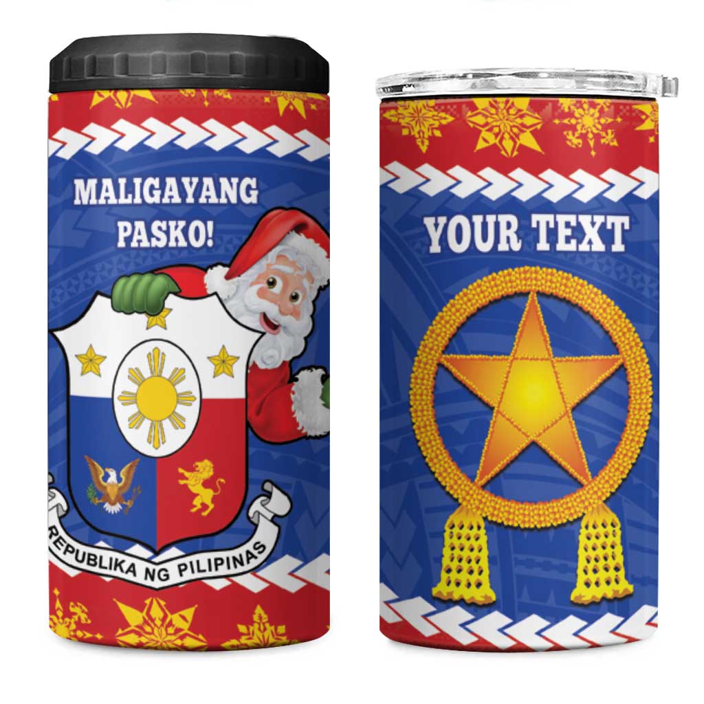 Personalized The Philippines Christmas 4 in 1 Can Cooler Tumbler Pilipinas Parol - Maligayang Pasko!