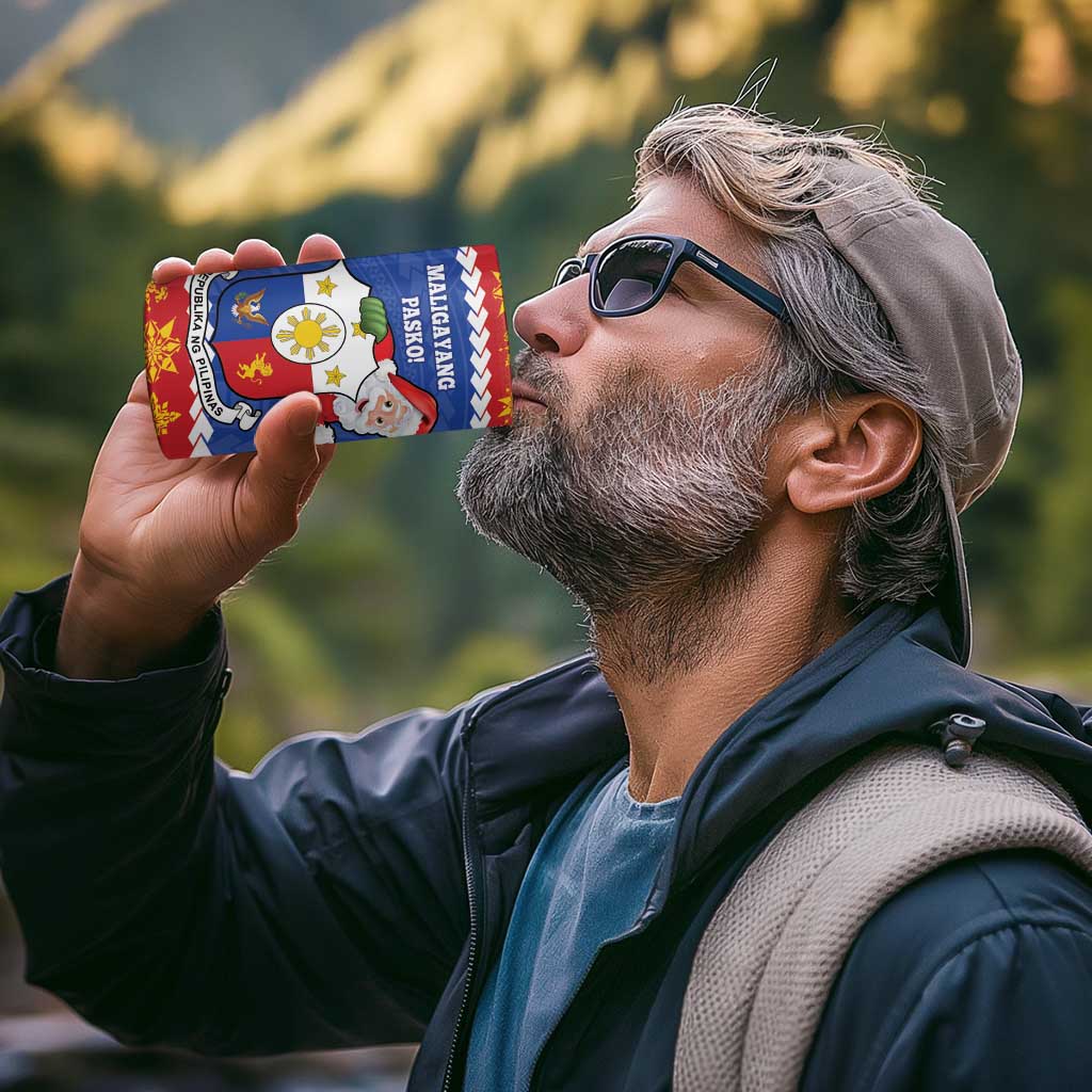 Personalized The Philippines Christmas 4 in 1 Can Cooler Tumbler Pilipinas Parol - Maligayang Pasko!