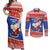 Personalized The Philippines Christmas Couples Matching Off Shoulder Maxi Dress and Long Sleeve Button Shirt Pilipinas Parol - Maligayang Pasko!