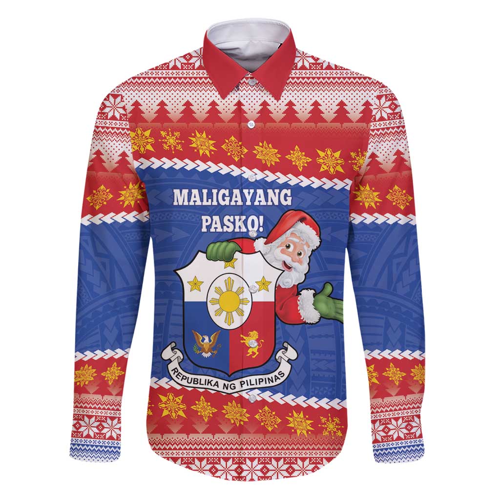 Personalized The Philippines Christmas Family Matching Puletasi and Hawaiian Shirt Pilipinas Parol - Maligayang Pasko!