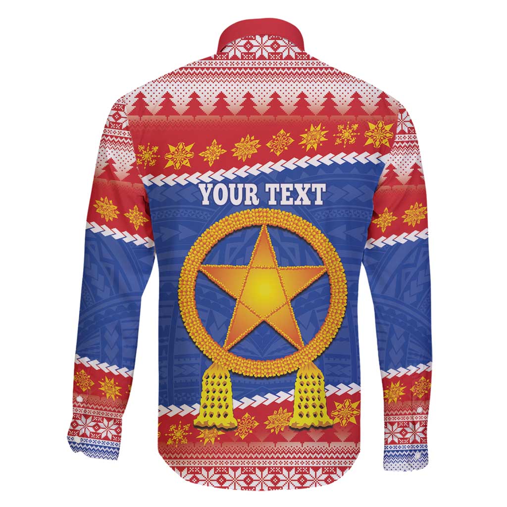Personalized The Philippines Christmas Family Matching Puletasi and Hawaiian Shirt Pilipinas Parol - Maligayang Pasko!