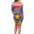 Personalized The Philippines Christmas Long Sleeve Bodycon Dress Pilipinas Parol - Maligayang Pasko!