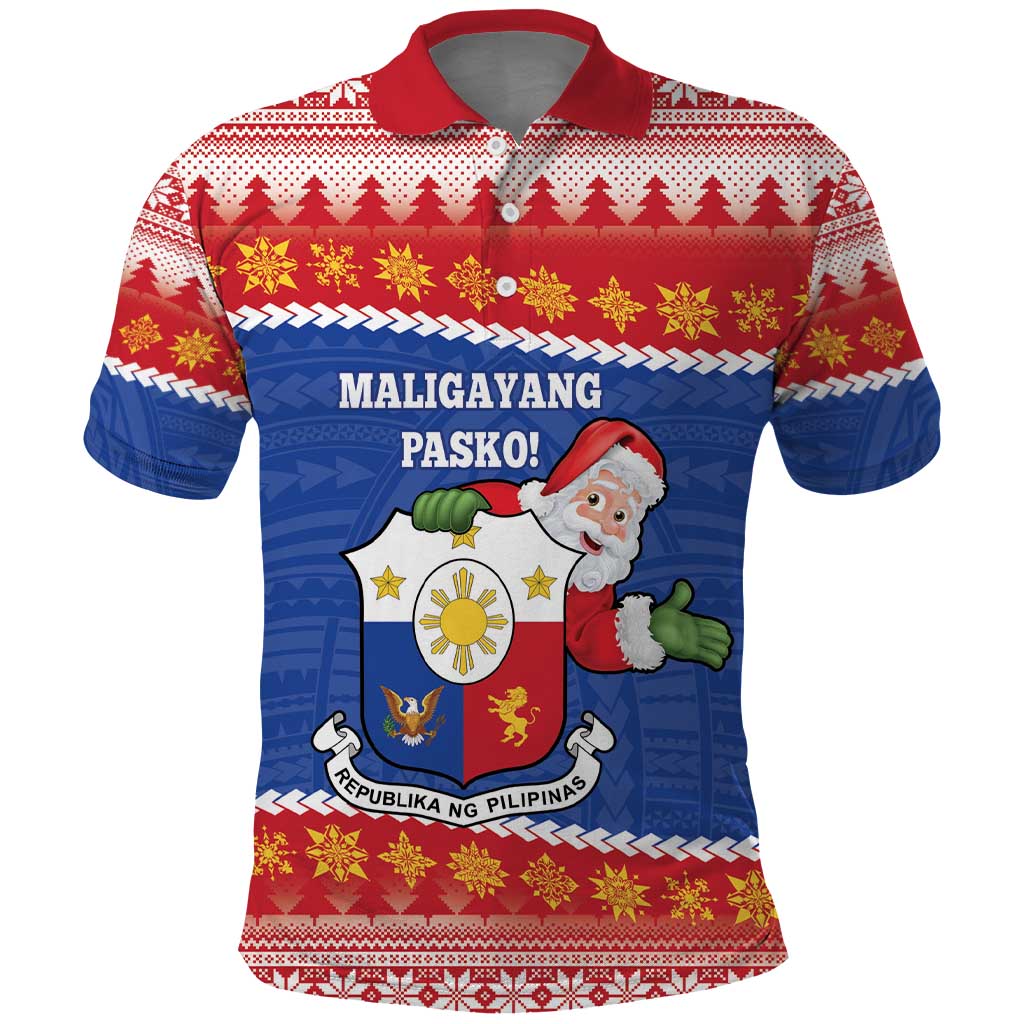 Personalized The Philippines Christmas Polo Shirt Pilipinas Parol - Maligayang Pasko!