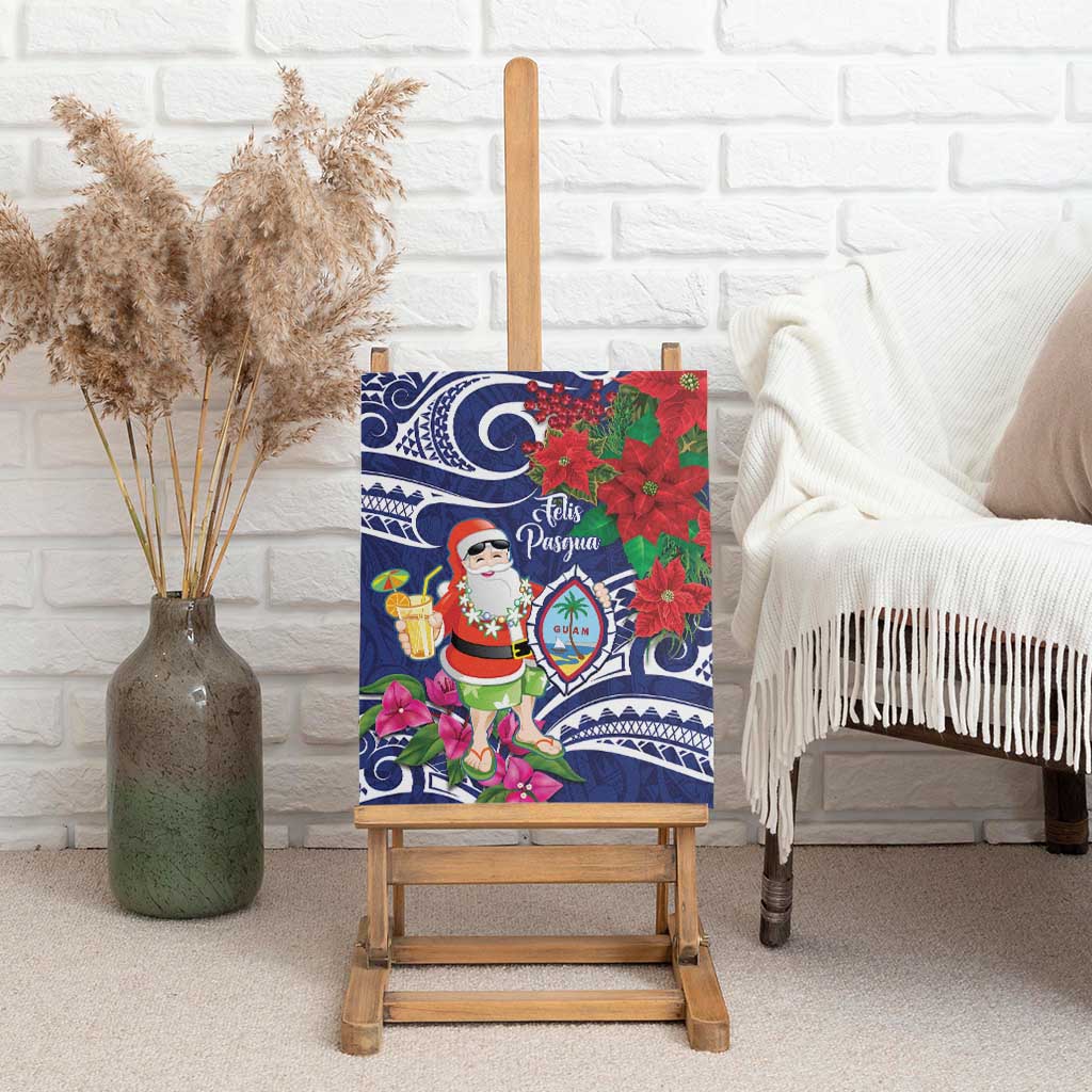 Guam Christmas Canvas Wall Art Poinsettia With Bougainvillea - Felis Pasgua! LT14 - Polynesian Pride