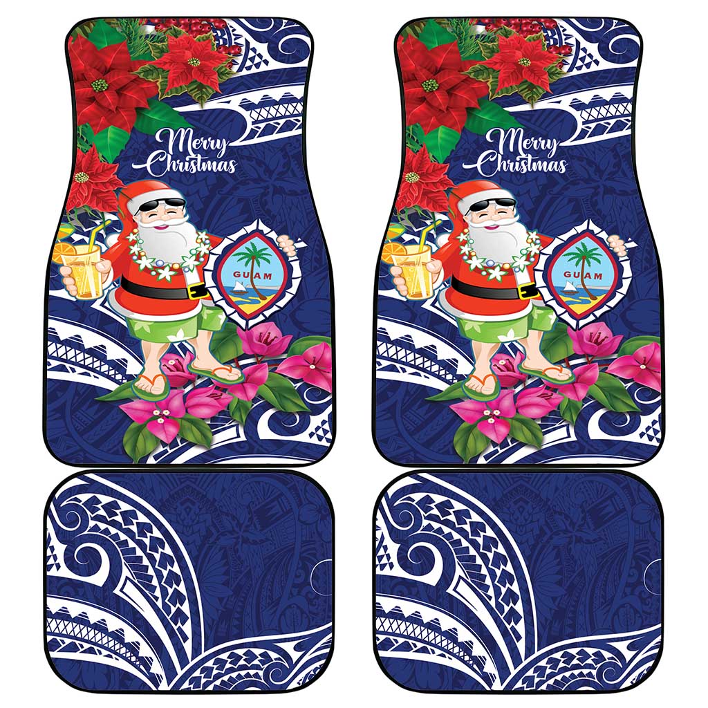 Guam Christmas Car Mats Poinsettia With Bougainvillea - Felis Pasgua! LT14 - Polynesian Pride