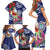 Guam Christmas Family Matching Short Sleeve Bodycon Dress and Hawaiian Shirt Poinsettia With Bougainvillea - Felis Pasgua!