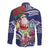 Guam Christmas Long Sleeve Button Shirt Poinsettia With Bougainvillea - Felis Pasgua!